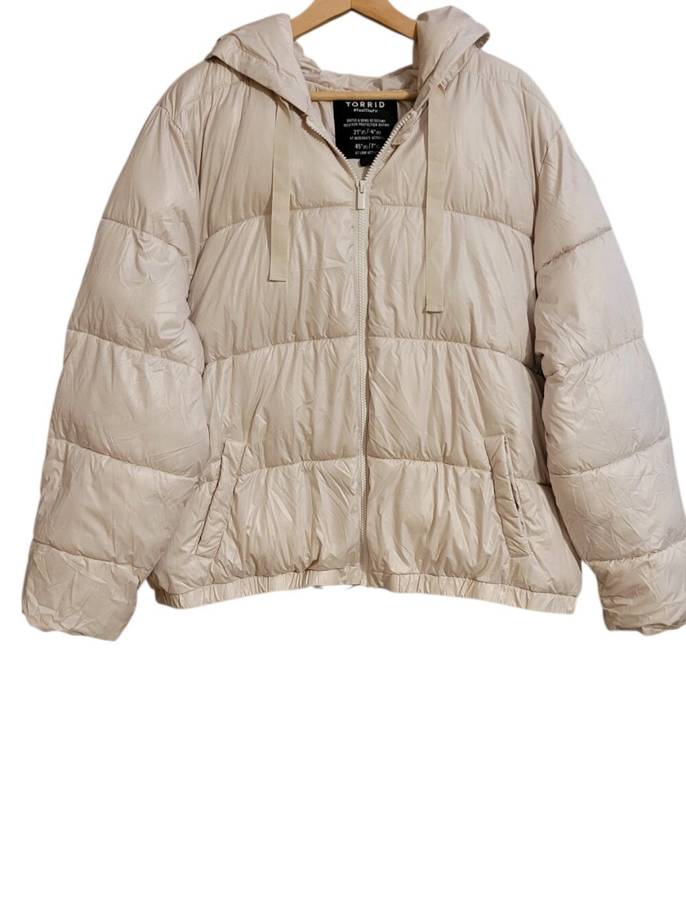 Torrid Cream Puffer Jacket